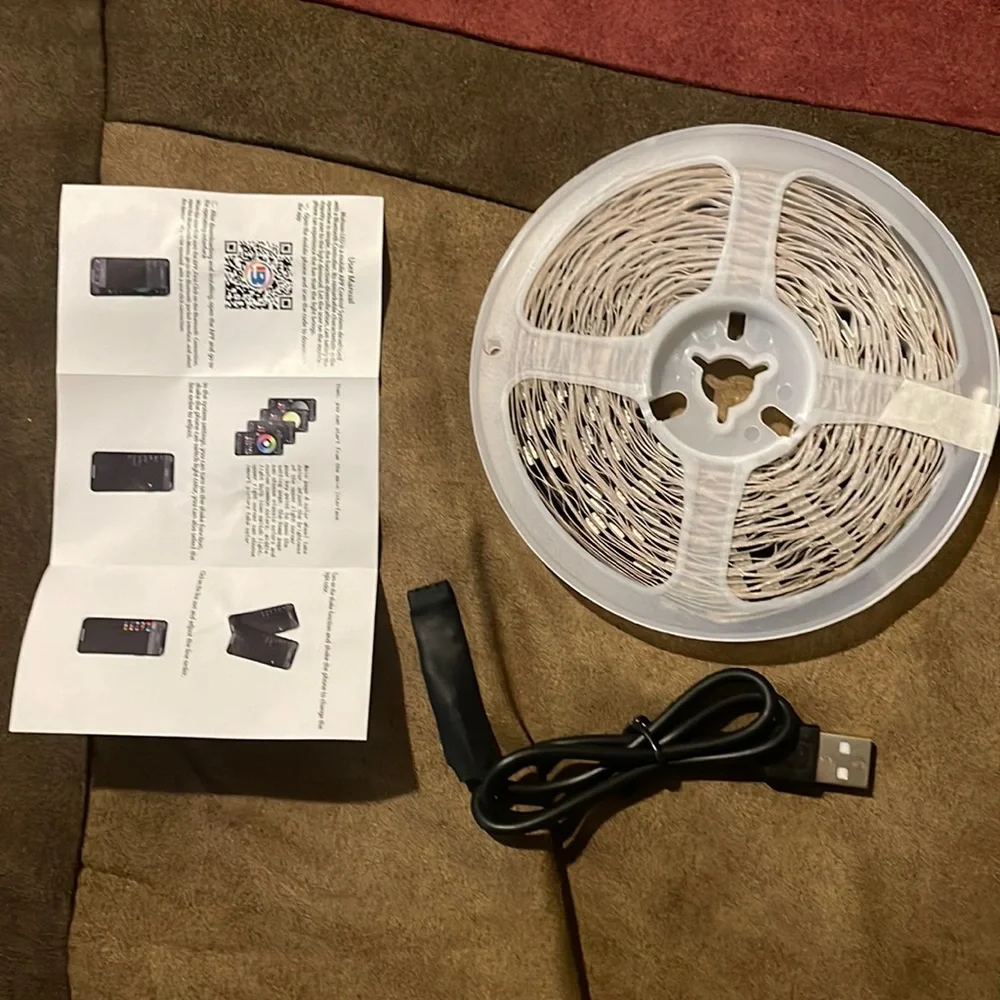 Strip lights, white control with phone